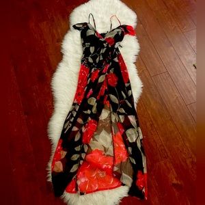 Floral Rose off the shoulder/strap dress